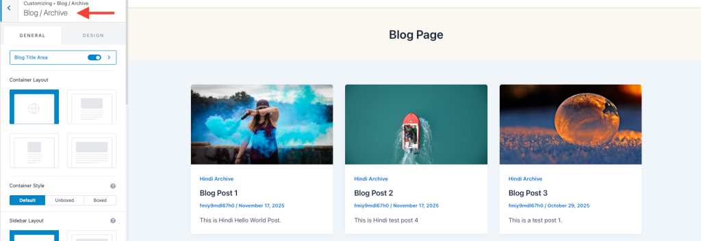 Blog Archive with Astra 