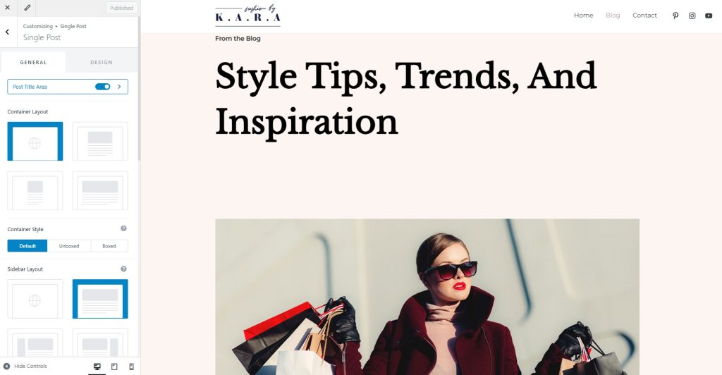 Design a Single Post Layout