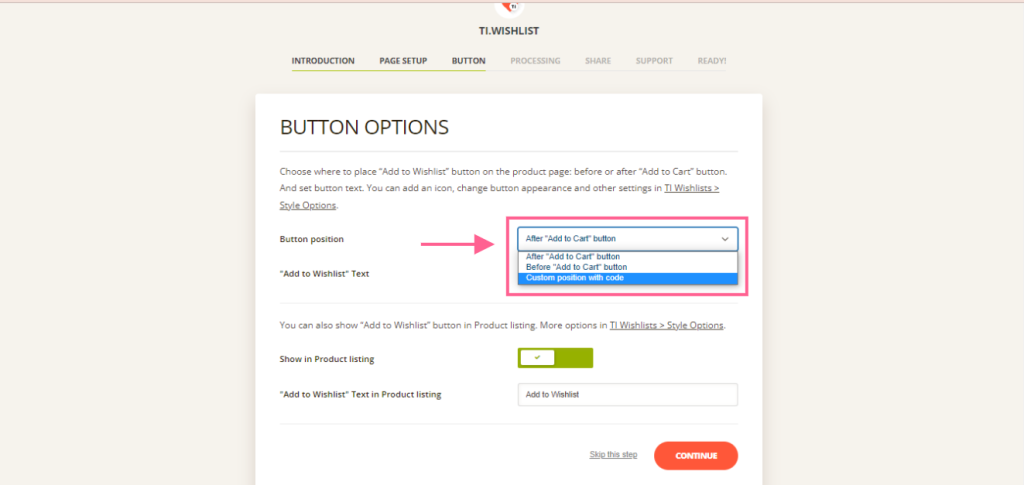 wishlist-Button-position