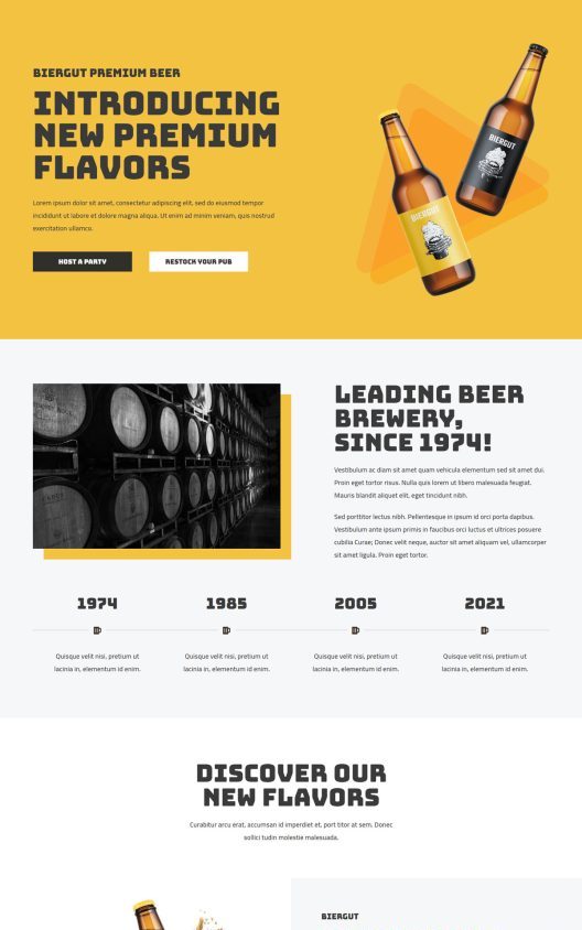 Beer Launch Landing Page