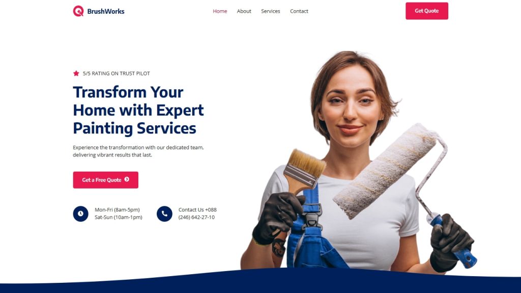 Home Painting WordPress Template 1