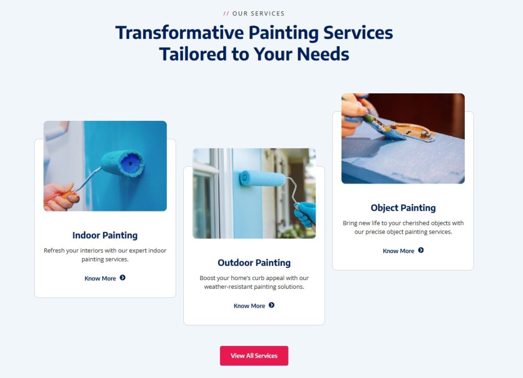 Home Painting WordPress Template - Service pages