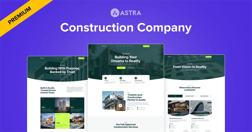 New Release - The Construction Company Template!