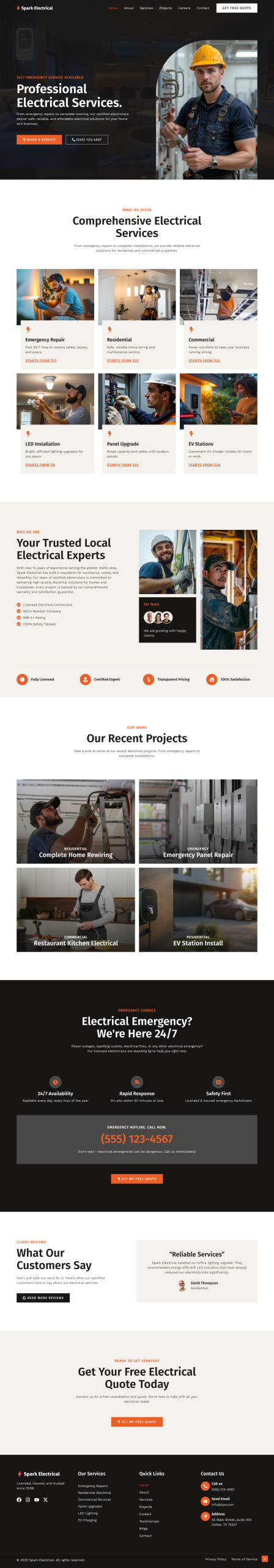 Electrician Company screencapture websitedemos net electrician company 04 2025 08 26 14 41 14 542