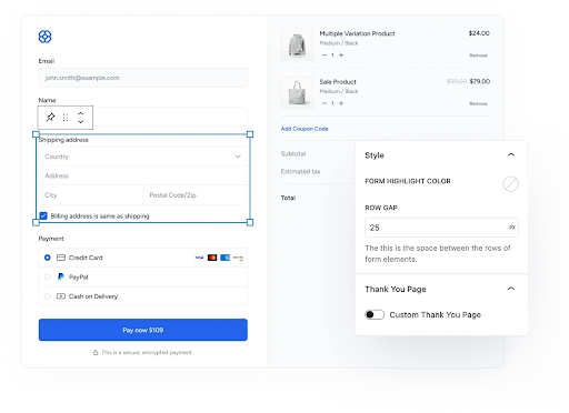 tailor checkout to specific audiences or regions